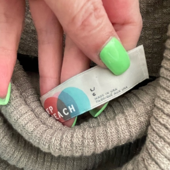 free People World Traveler Cowlneck Knit Sweater Size L - Picture 6 of 10